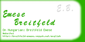 emese breitfeld business card